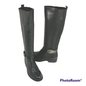 Vince Camuto* Kristini* Riding Boots* Leather* Stretch Panels* Black* Sz…